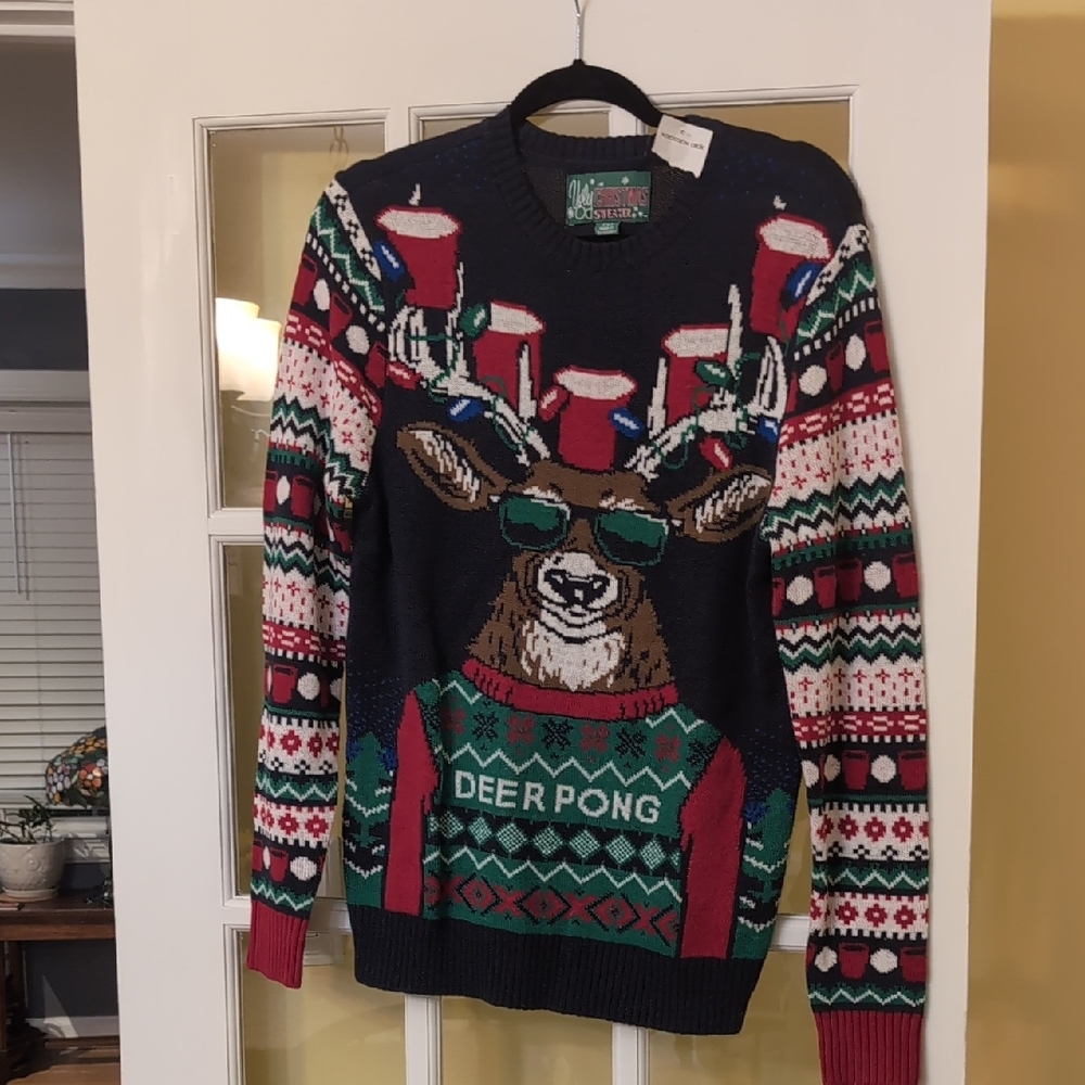 Ugly Christmas Sweater Beer Pong